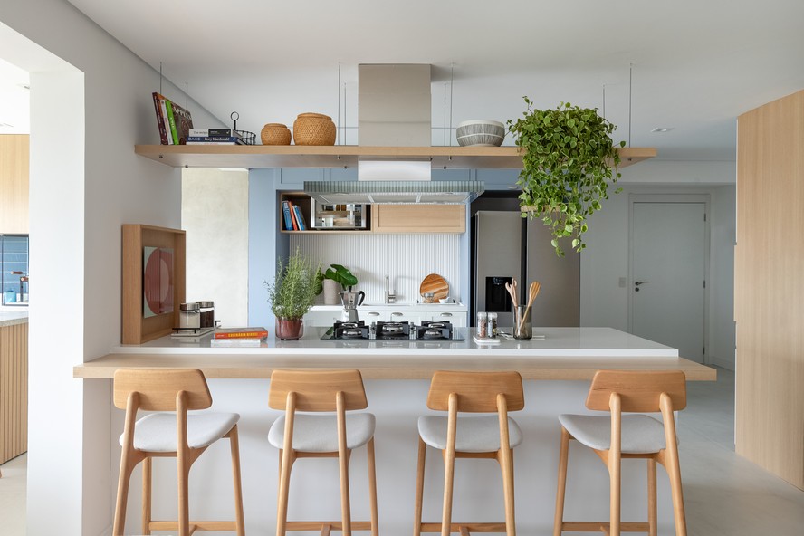 bancada de cozinha de granito branco