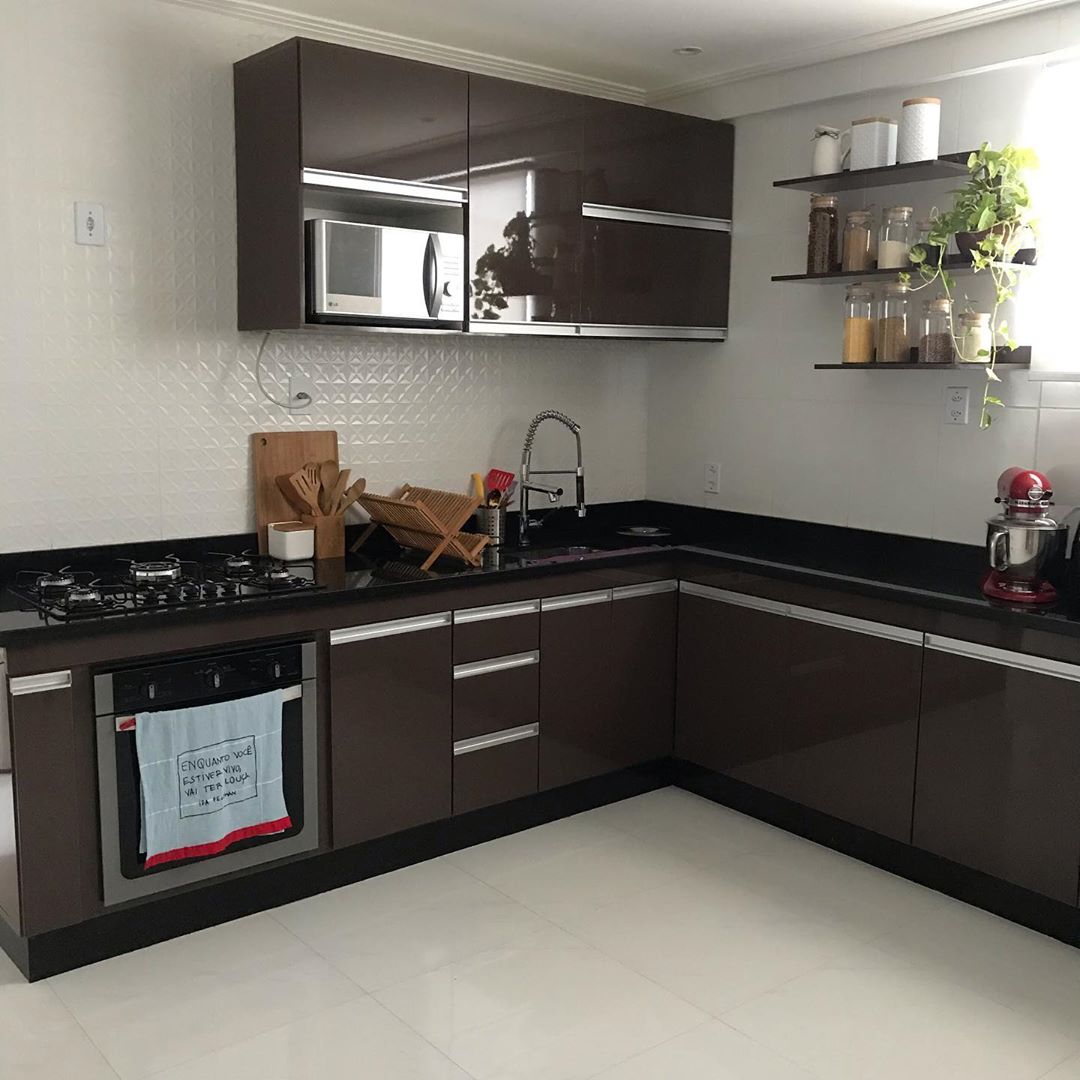 materiais de bancada para cozinha em L