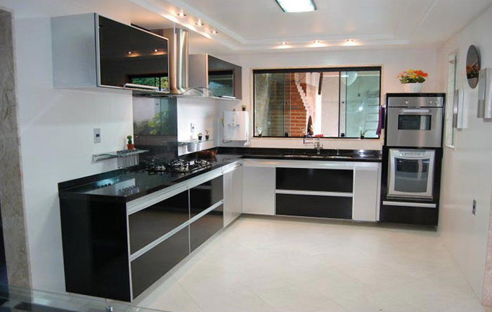 materiais de bancada para cozinha em L