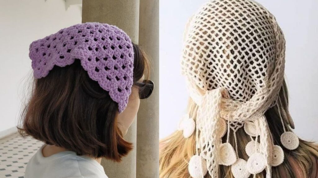 bandana de crochê