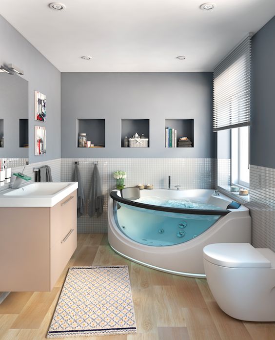 otimizar banheiro pequeno com banheira