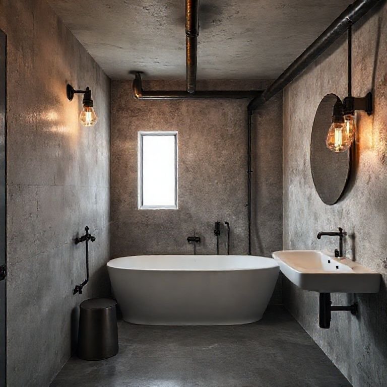 custo medio banheiro industrial preto fosco