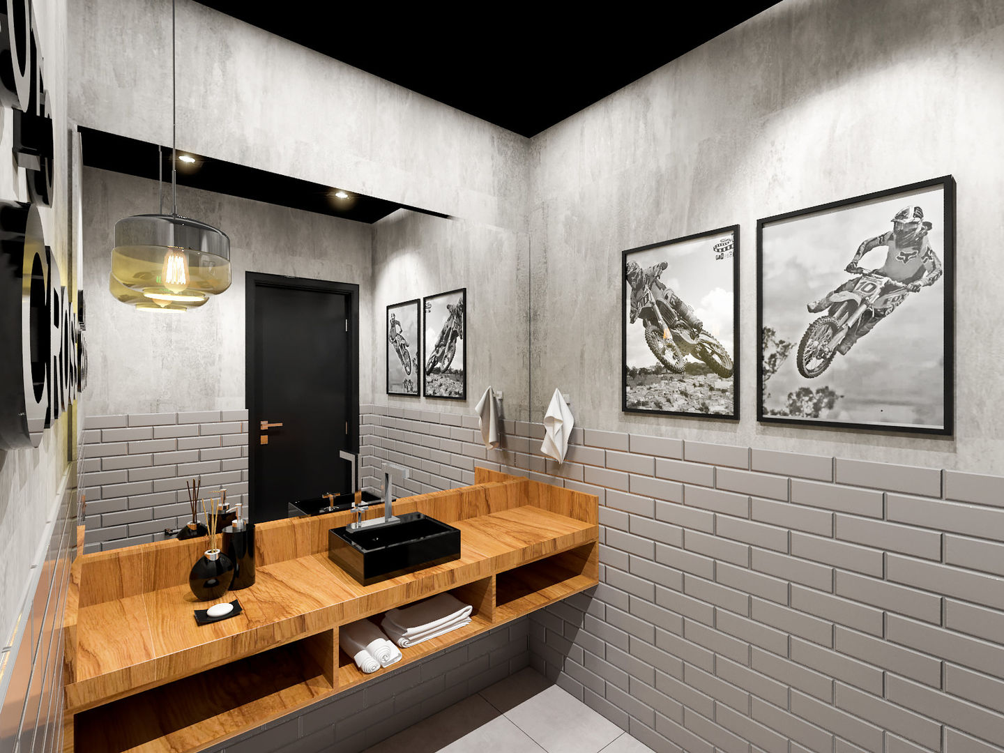 como instalar metais preto fosco banheiro industrial