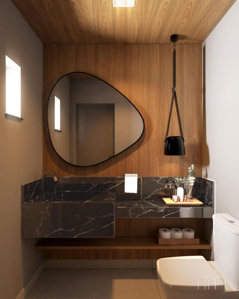 tendências de design para banheiros com madeira