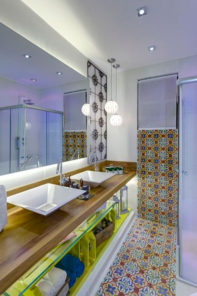 vantagens banheiros com duas cubas