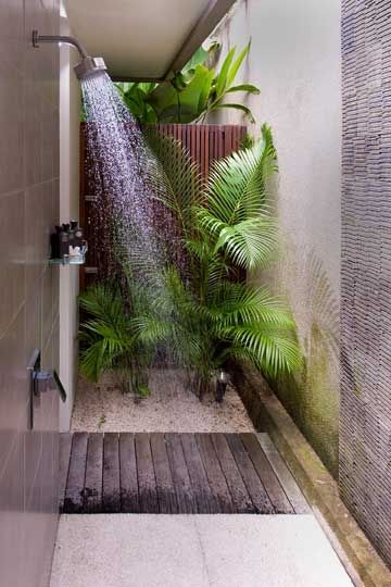 banheiro estilo spa com plantas