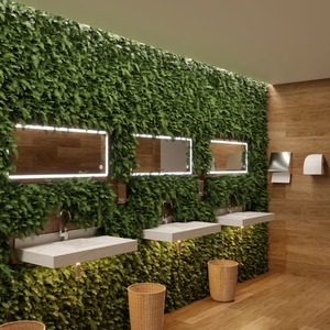 banheiro com jardim vertical 2