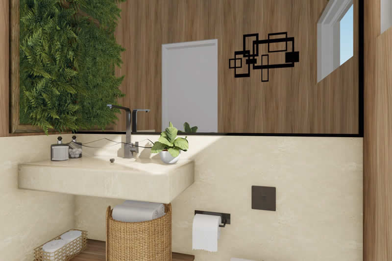 Jardim Vertical Artificial vs. Natural: Qual a Melhor Opção para seu Banheiro?