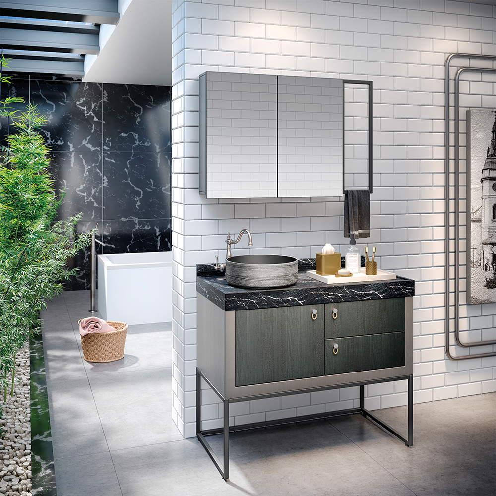 decoração banheiro estilo industrial