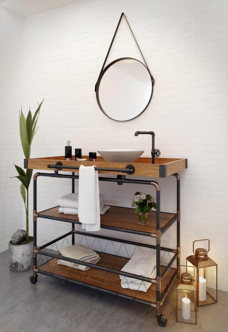 banheiro estilo industrial