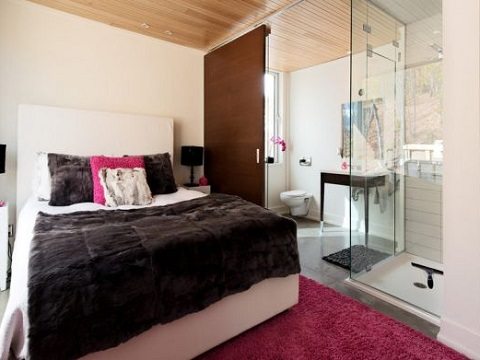 banheiro integrado quarto estética e funcionalidade