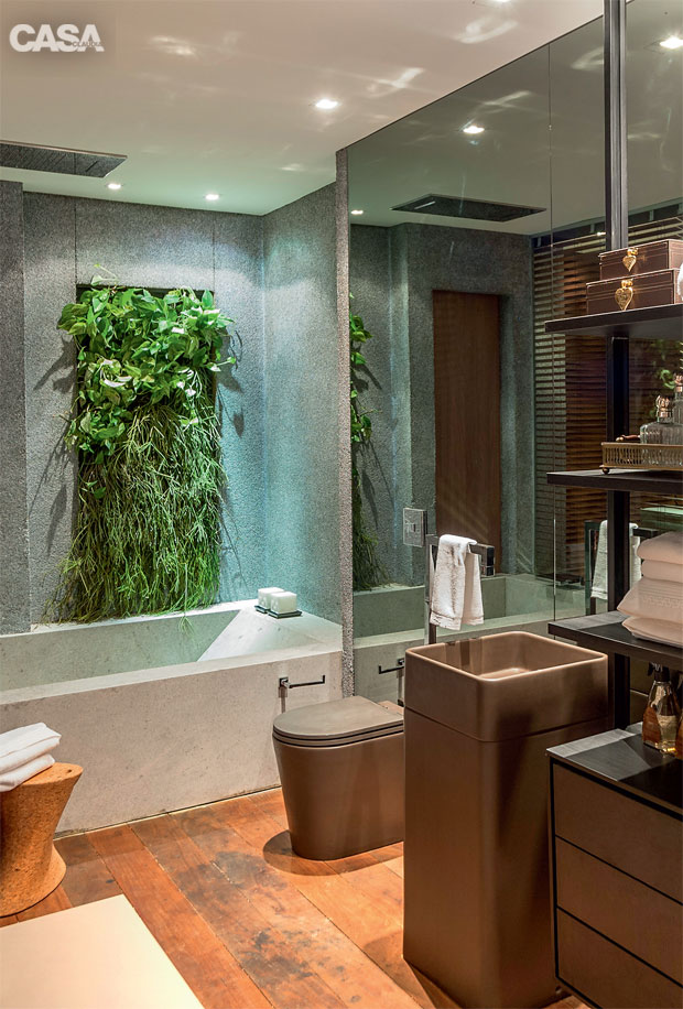 tendência de suíte aberta no design de interiores