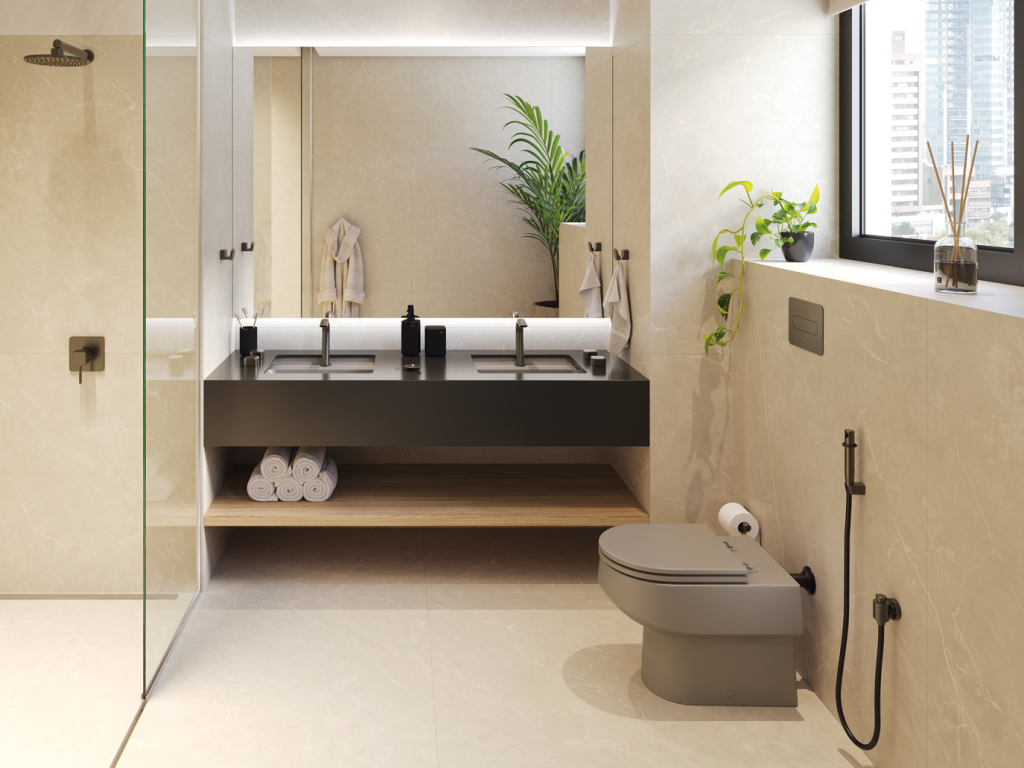 acessórios de banheiro minimalista