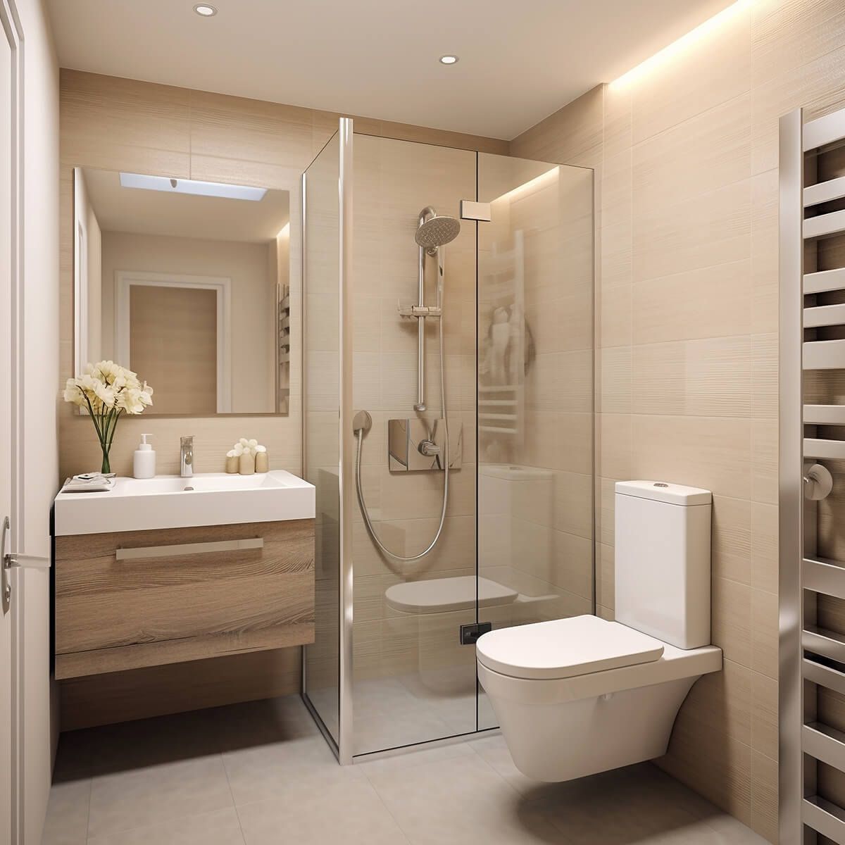 como ampliar banheiro pequeno com espelho