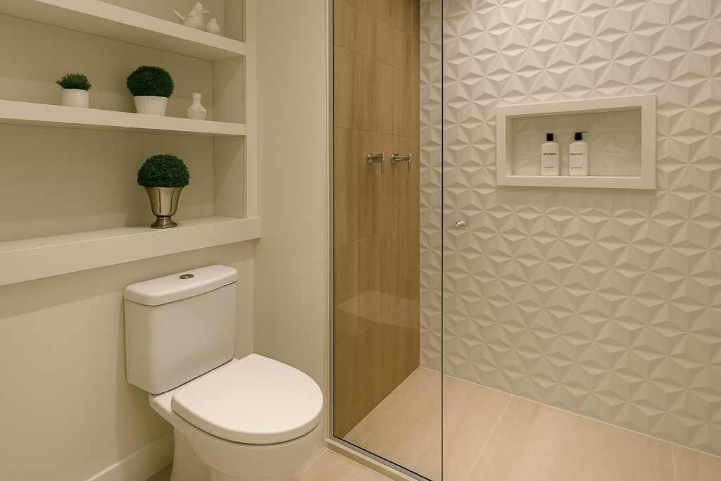 banheiro pequeno azulejo so no box