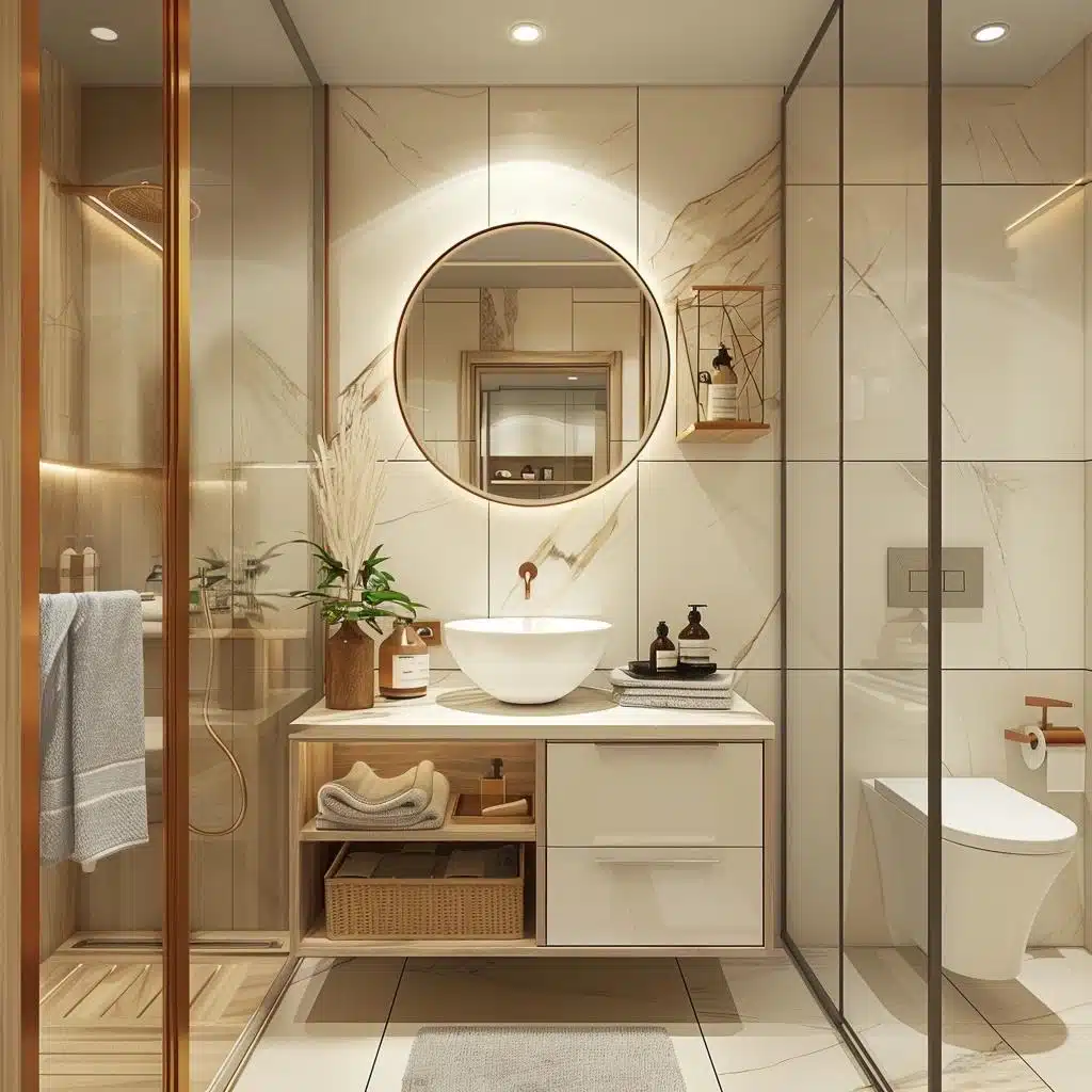 banheiro pequeno chique