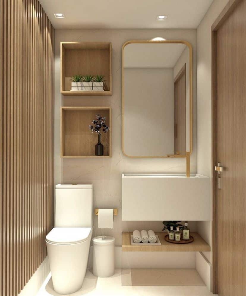 qual melhor revestimento para banheiro pequeno chique