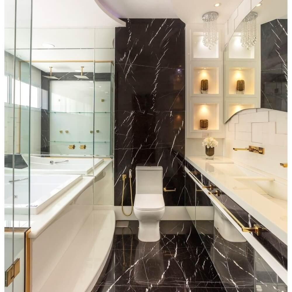 5 Dicas para um Banheiro Preto e Branco Minimalista