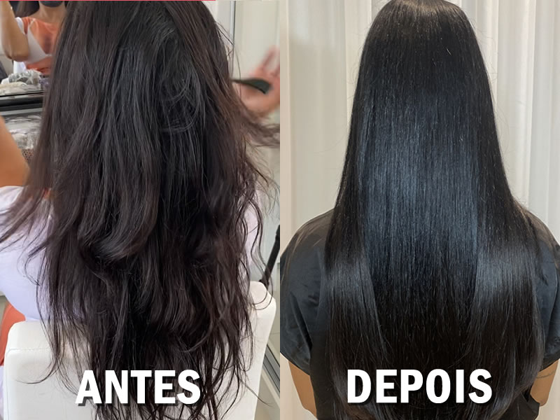 banho de brilho no cabelo