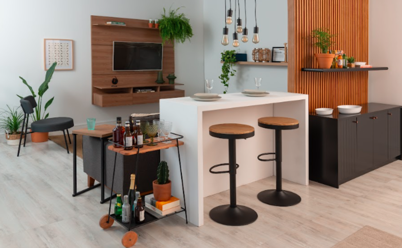 como montar um barzinho na sala pequeno