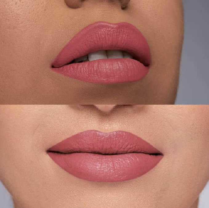 batom nude tons rosados