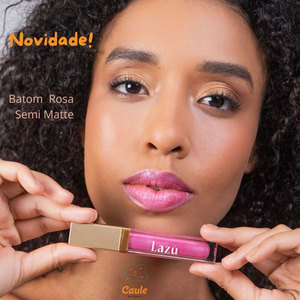 batom rosa vegano e hidratante