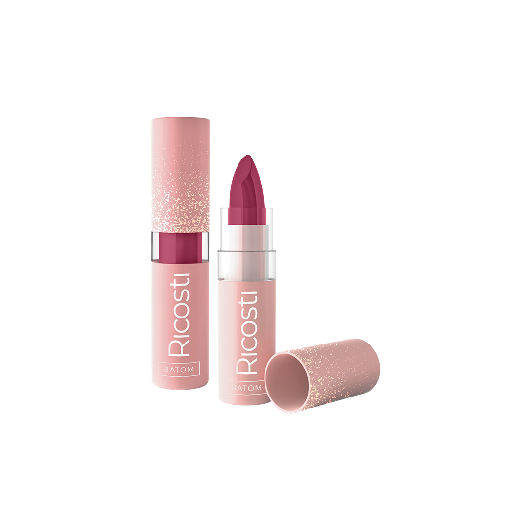 batom rosa vegano e hidratante