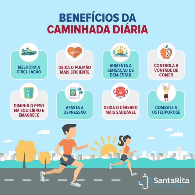 benefícios de caminhar