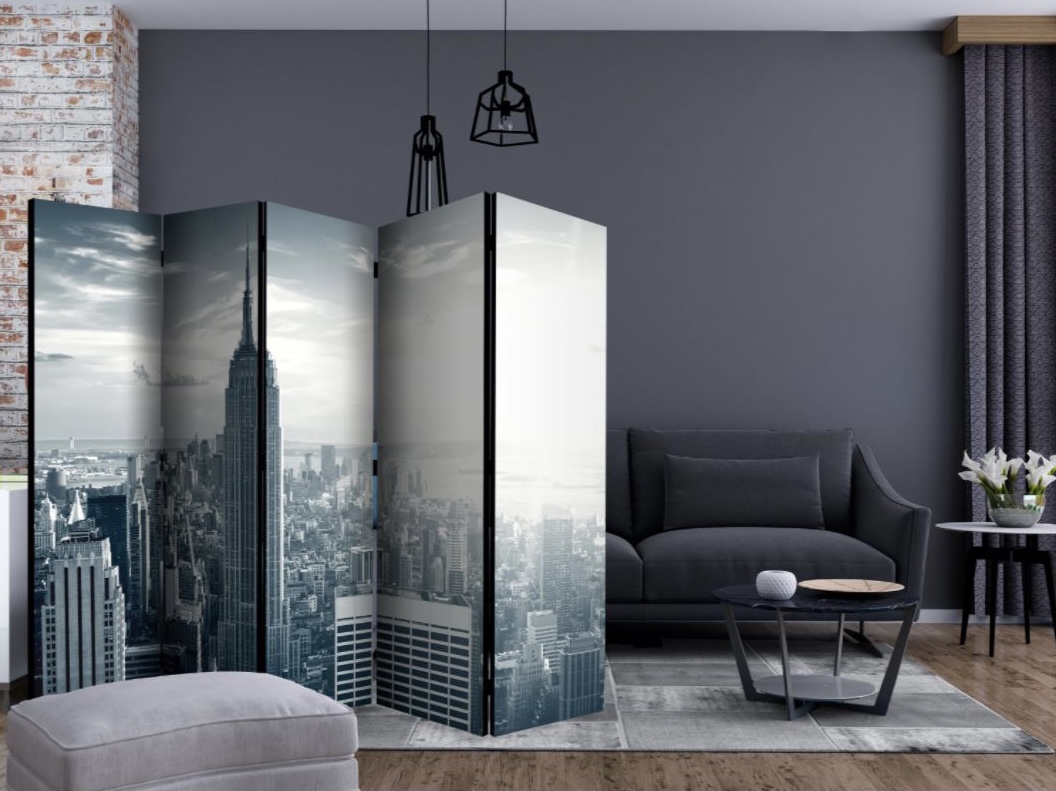 biombo na sala de estar