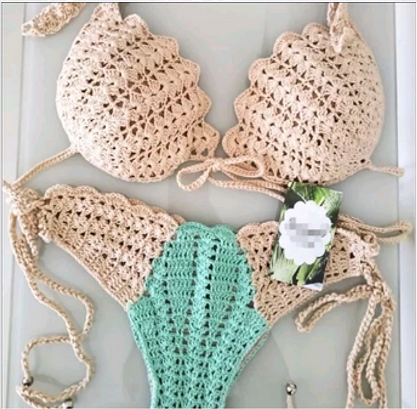 biquini adulto de croche