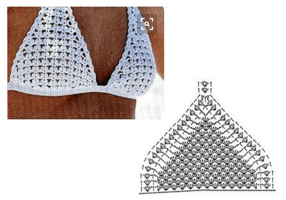 biquini de croche passo a passo