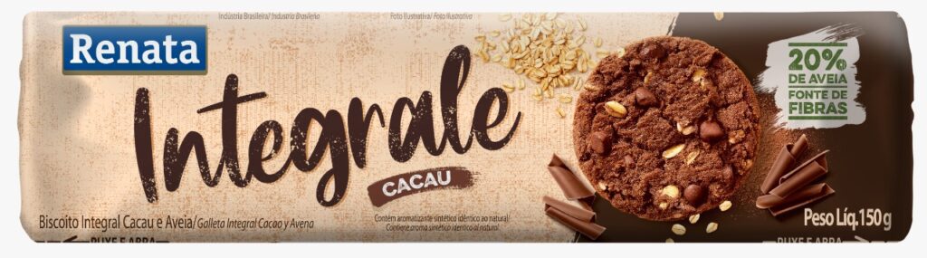 biscoitos integrais com alto teor de fibras
