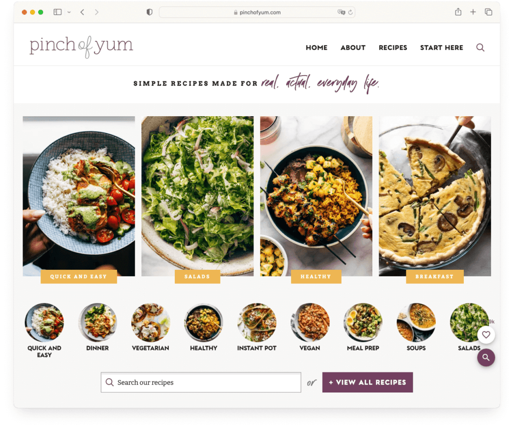 sites de receitas práticas e saudáveis