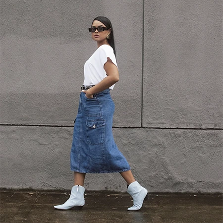 looks com saia longa e blusa