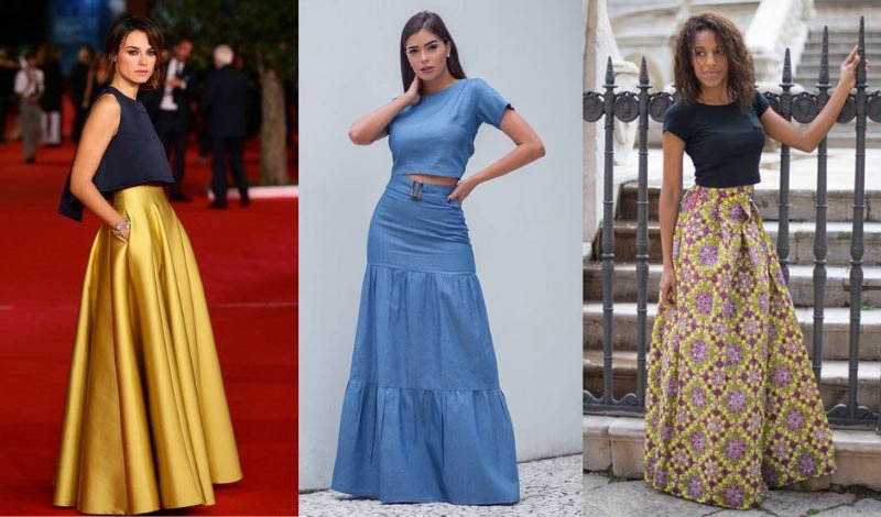 blusa para usar com saia longa de festa