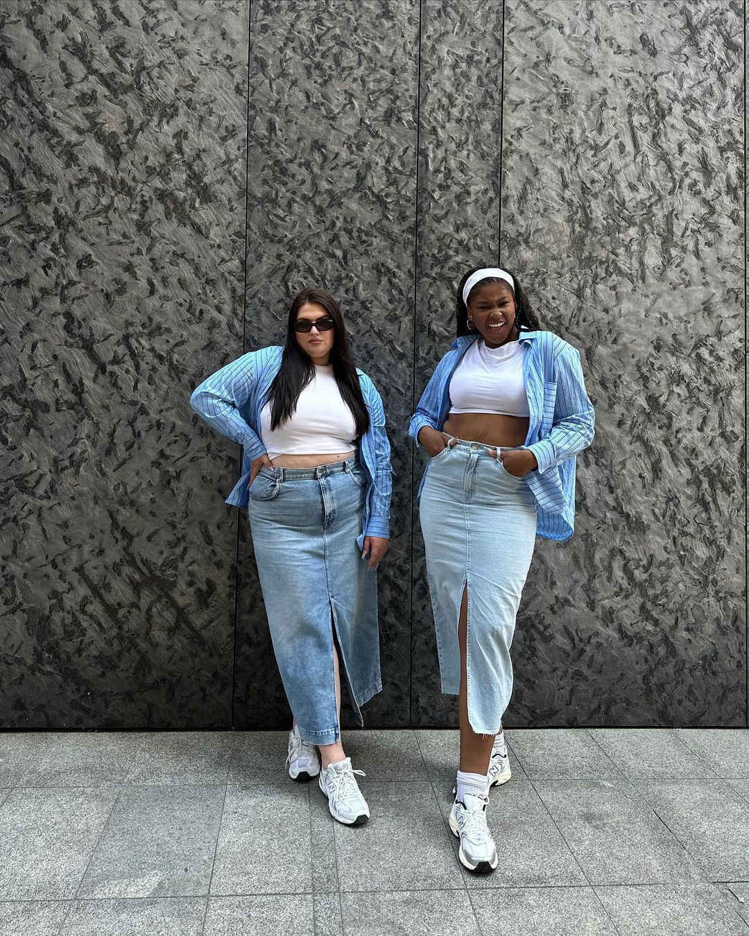 looks com saia longa e blusa