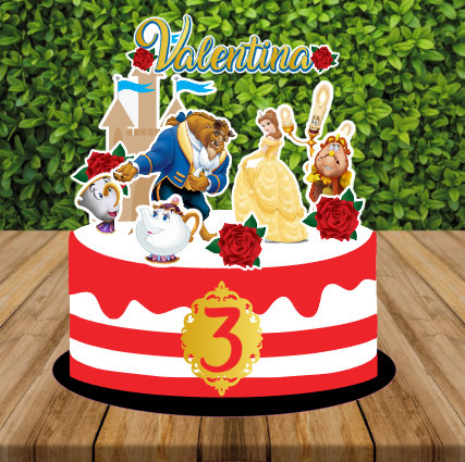 bolo a bela e a fera