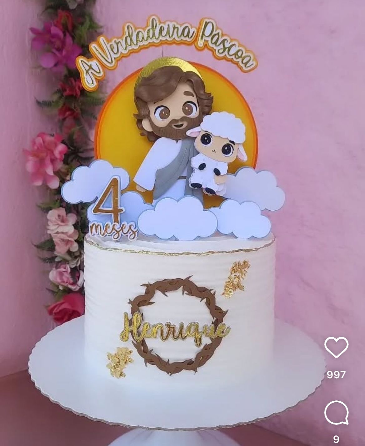 5 Ideias de Frases para Topo de Bolo Tema Jesus