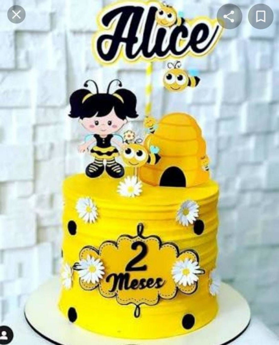 bolo decorado abelhinha