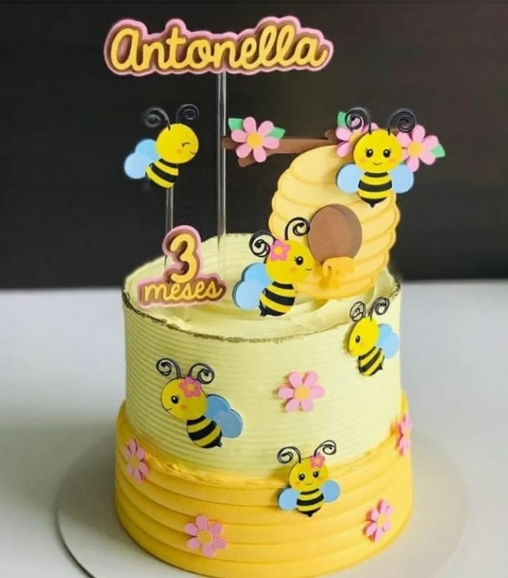 Decoração de Bolo Abelhinha com Chantilly: Passo a Passo