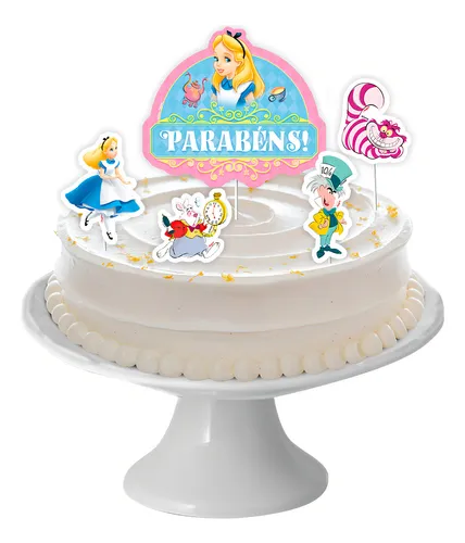 bolo decorado alice no pais das maravilhas