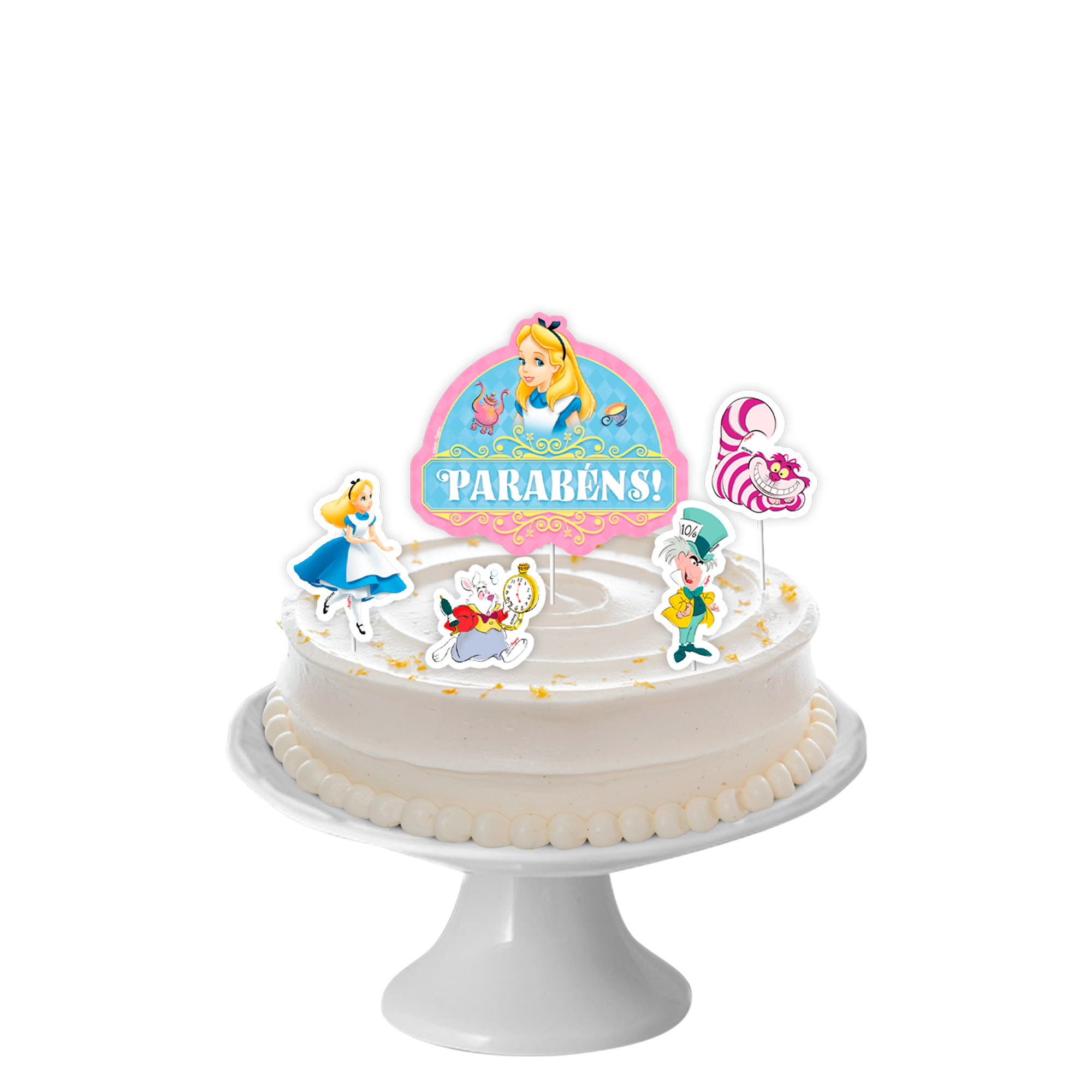 Decoração de Bolo Vintage Alice: Tendência Coquette