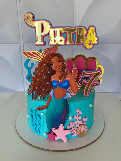 bolo decorado da ariel