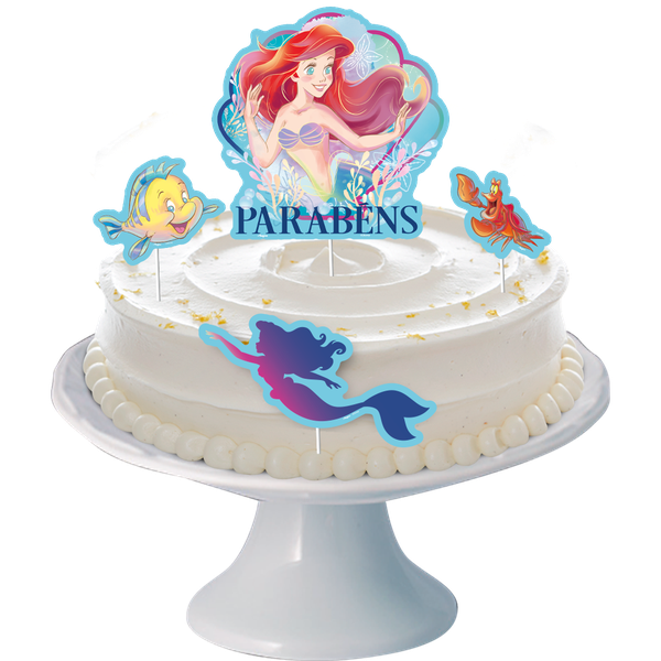 Top 10 Ideias Criativas de Topos de Bolo da Pequena Sereia