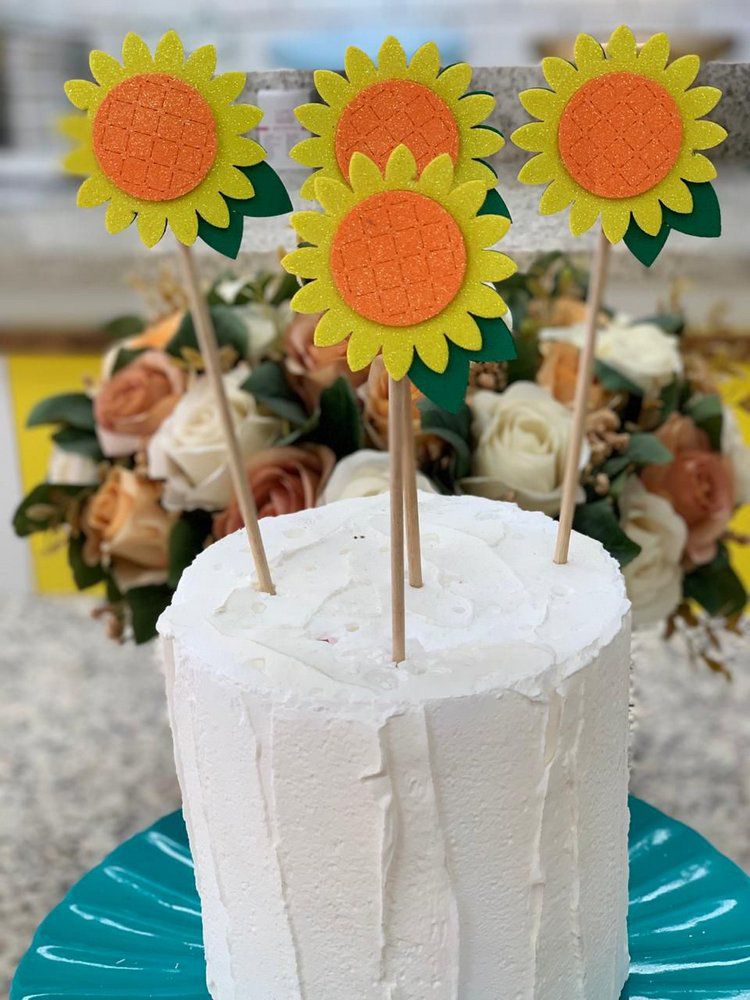 bolo decorado girassol