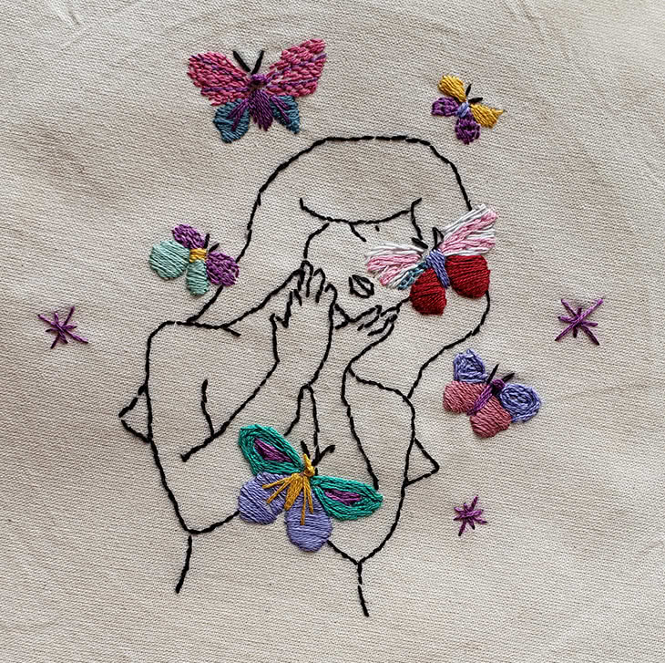 como começar bordado livre