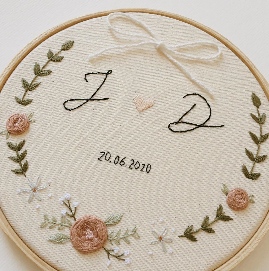 pontos de bordado à mão