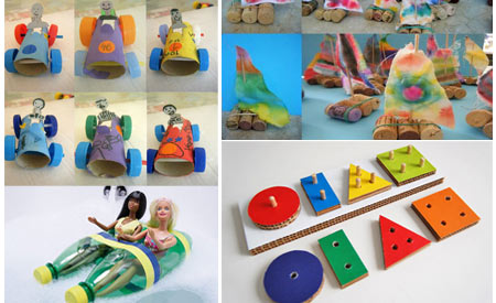 ideias de brinquedos sustentáveis para crianças