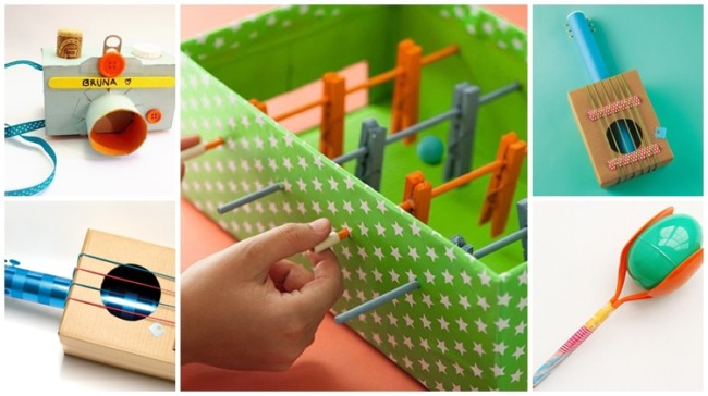 ideias de brinquedos sustentáveis para crianças