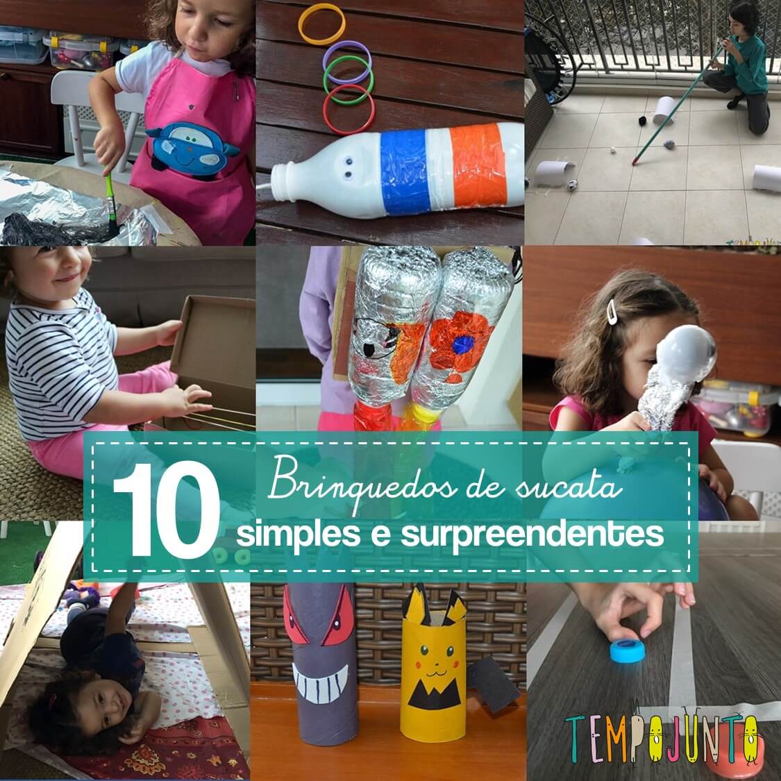 ideias de brinquedos sustentáveis para crianças